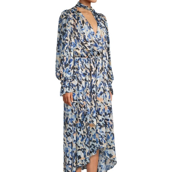 Elliatt Heavenly Creatures Lucid Printed Georgette Midi-Dress XL - Picture 3 of 4